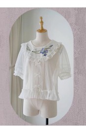 R-Series Iris Epistle Blouse(Reservation/2 Colours/Full Payment Without Shipping)